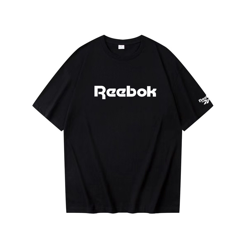 เสื้อยืด Reebok แขนสั้น ผ้าฝ้ายแท้ สไตล์ลำลองและกีฬาสำหรับทั้งผู้ชายและผู้หญิง