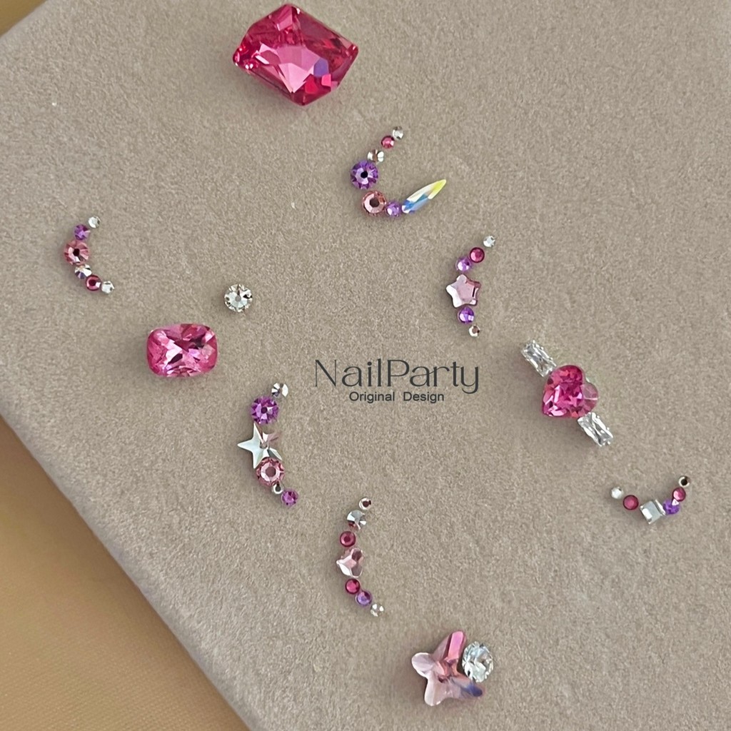 NAILPARTY Barbies Gem Nails Diamond Material Pack แต่งเล็บลิงน้อย Swarovski
