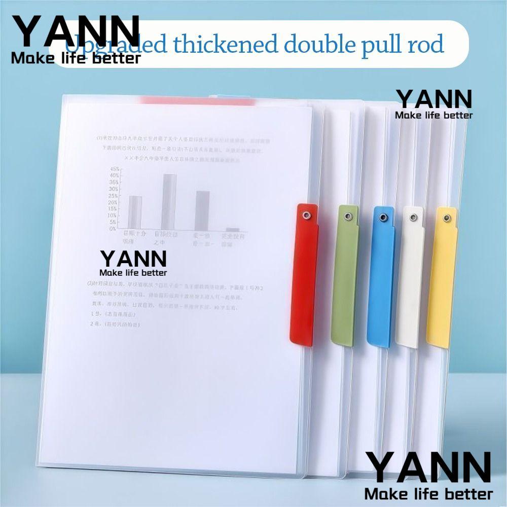 YAN แฟ้มโฟลเดอร์, คลิปคู่แกว่ง Rod Test Paper Organizer, โปร่งใส A3/A4 ด้านข้างเปิดเอกสาร Clamp สําห