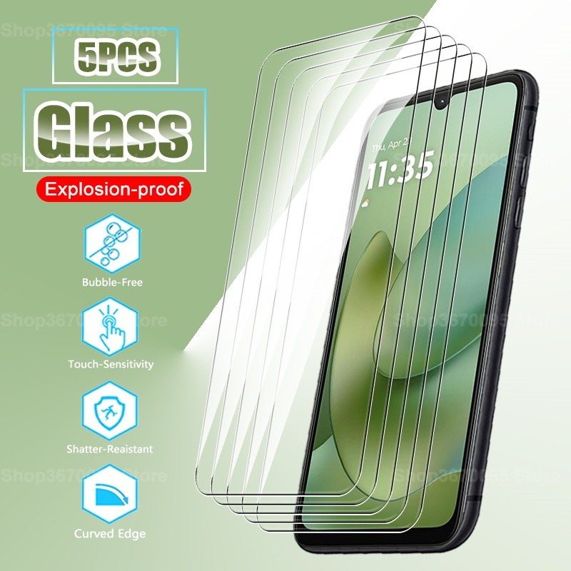 5 ชิ้นป้องกันหน้าจอป้องกันกระจกสําหรับ Motorola Moto G06 Power/Moto G06 MotorolaMoto G06/G06Power Cl