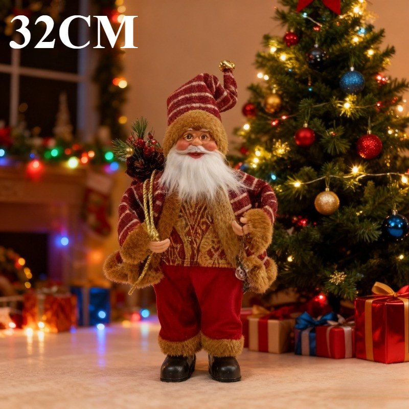 32cm ตุ๊กตาซานตาคลอส คนแคระ ของตกแต่งบ้าน ตกแต่งคริสต์มาส