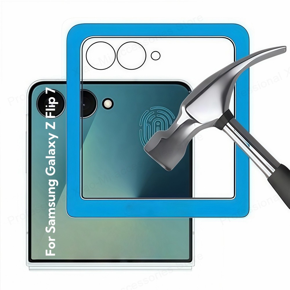 SAMSUNG 9Hกระจกนิรภัยด้านนอกสําหรับSamsung Galaxy Z Flip 7 Flip7 6 5 FEพรีเมี่ยมป้องกันหน้าจอสําหรับSamsung ZFlip7 ZFlip 7 แก้ว