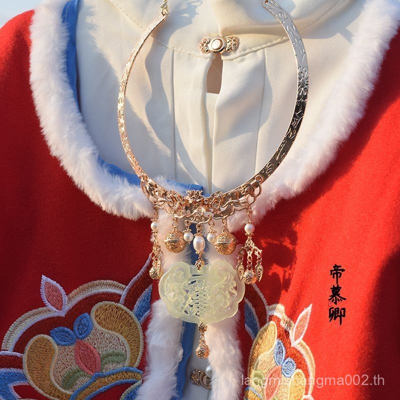 Di Muqing Hand-Made ชุดเรซิ่นสไตล์โบราณ Yingluo พู่ยาวกลับคลาวด์