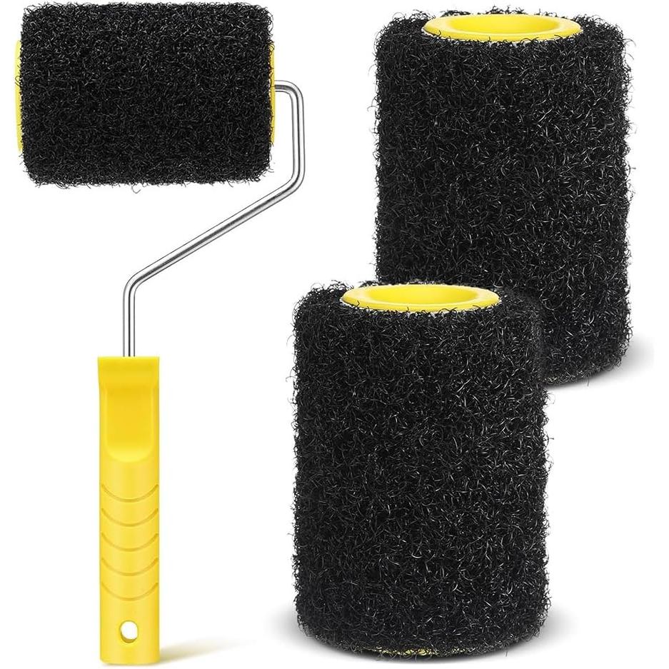 Doxiuyo Drywall Compound Roller Set Drywall Texture Brush forMolding Paste, การเคลือบพื้นผิว