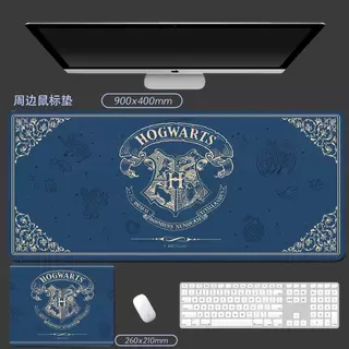 แผ่นรองเมาส์ Harry Potter Houses Series - Hogwarts Gryffindor Slytherin แผ่นรองโต๊ะขนาดใหญ่ ฐานกันลื่นหนา 3 มม.