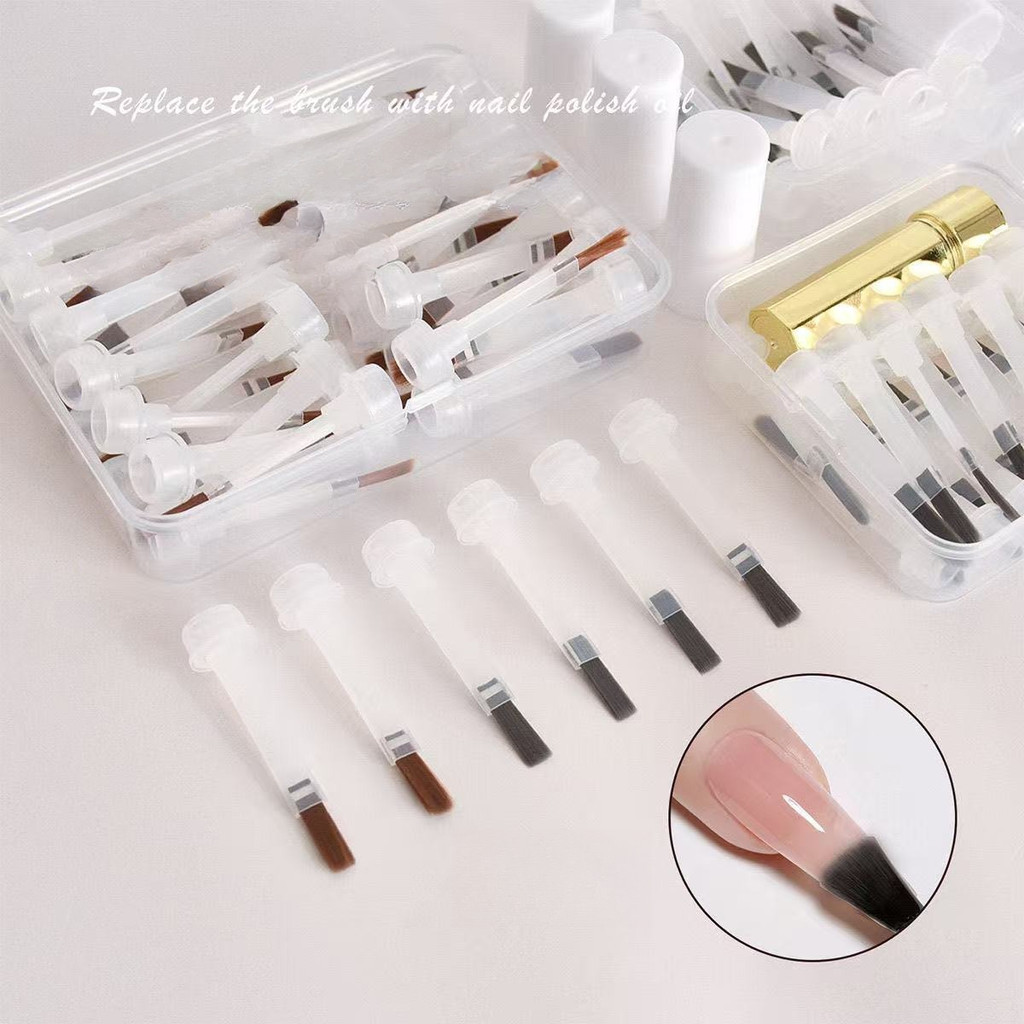 หัวแปรงขนนุ่มอย่างดี แปรงสำรอง พู่กันเปลี่ยน / Nail Polish Replacement Brush Head
