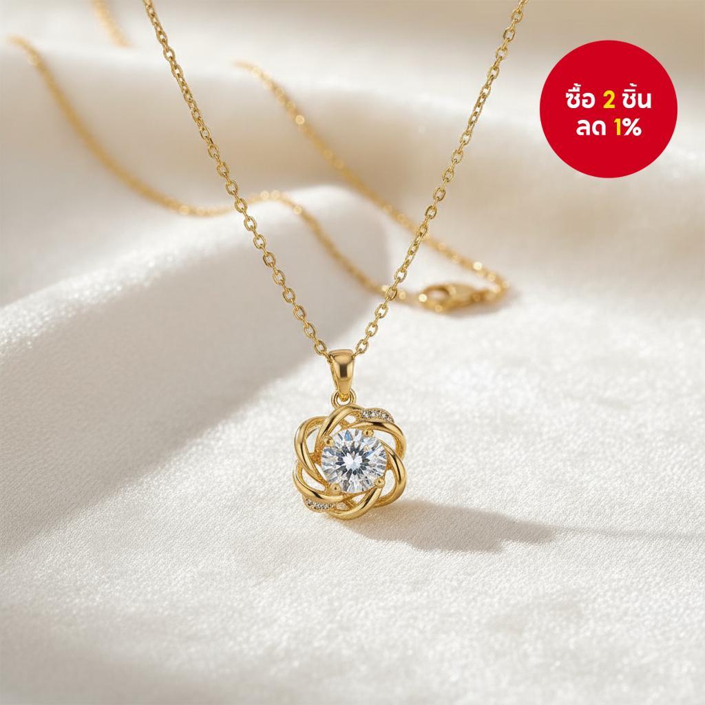 สร้อยคอทอง 18K Eirin พร้อมกล่อง, เครื่องประดับแฟชั่นสําหรับผู้หญิง, ของขวัญที่สมบูรณ์แบบ