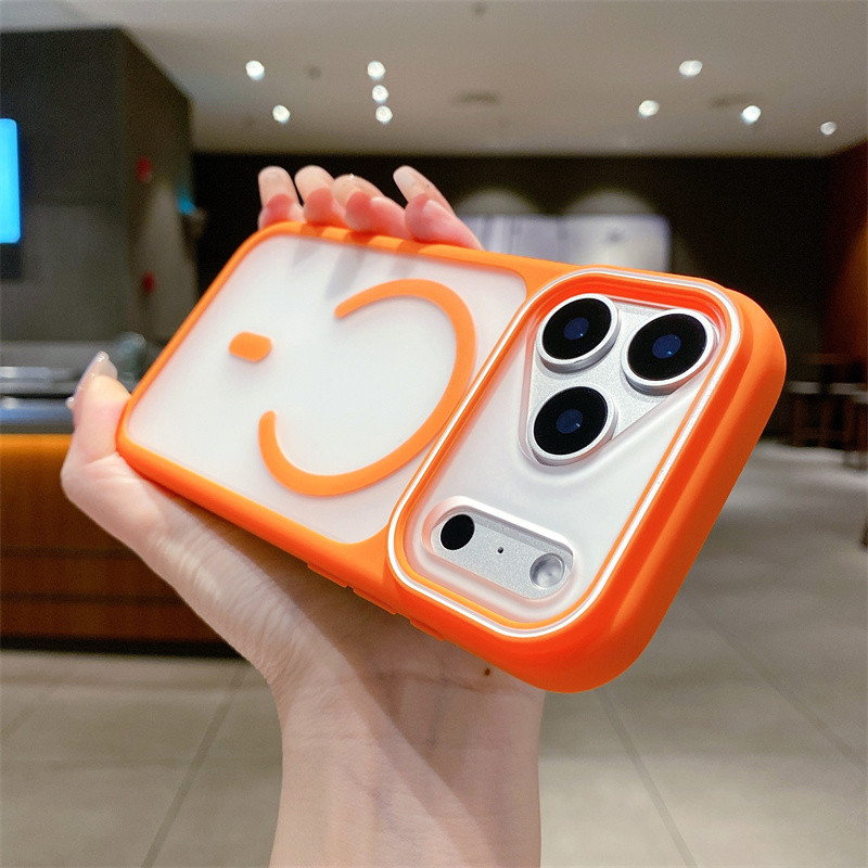 หรูหราสีชนกึ่งโปร่งใส มีน้ําค้างแข็ง เคสโทรศัพท์แม่เหล็กสําหรับ ไอโฟน17อากาศ 17 11 12 13 14 15 16 มือโปร สูงสุด บวก กรอบนุ่ม ทีพียู ป้องกันลายนิ้วมือปกหลังป้องกันการหล่นปลอก