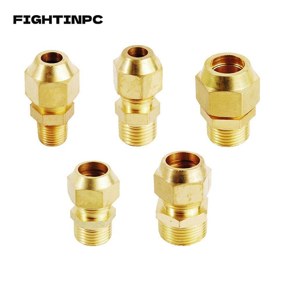FIGHTINPC ข้อต่อท่อ, ทองเหลืองทองเหลืองท่อ Fitting ท่อ Barb, ทนทาน F/M OD 6-10 มม. 1/8" 1/4 "3/8" 1/