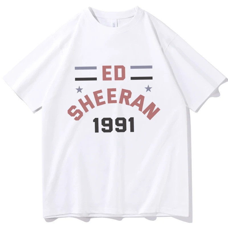 KEMEJA Ed Sheeran เสื้อแฟชั่น Ed Sheeran เสื้อ 1991 ของขวัญสําหรับ Ed Sheeran พัดลม Unisex O-คอสั้นแ