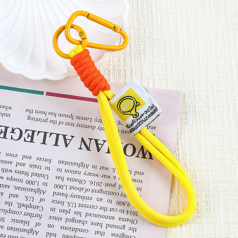 ใหม่สร้างสรรค์สีพวงกุญแจไนลอนแขวนเชือกปีนเขาหัวเข็มขัด ทําเอง ตุ๊กตาจี้โทรศัพท์มือถือโซ่กระเป๋าแขวนเชือก - รูปที่ 7