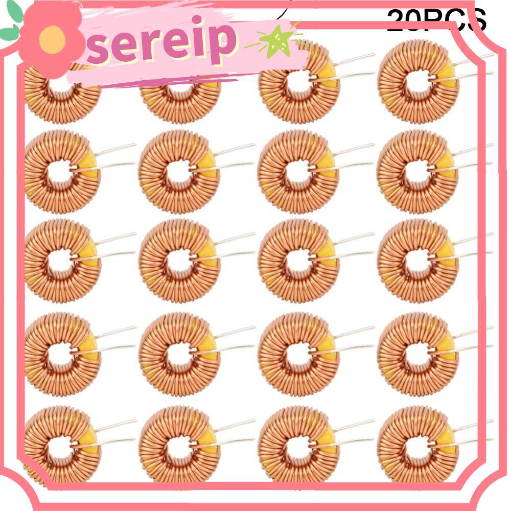 SEREIP 20PCS Toroid Inductor ลวด, 0.6 มม.แนวตั้ง Toroid Toroidal Inductor, ความต้านทานต่ํา 100UH Tor