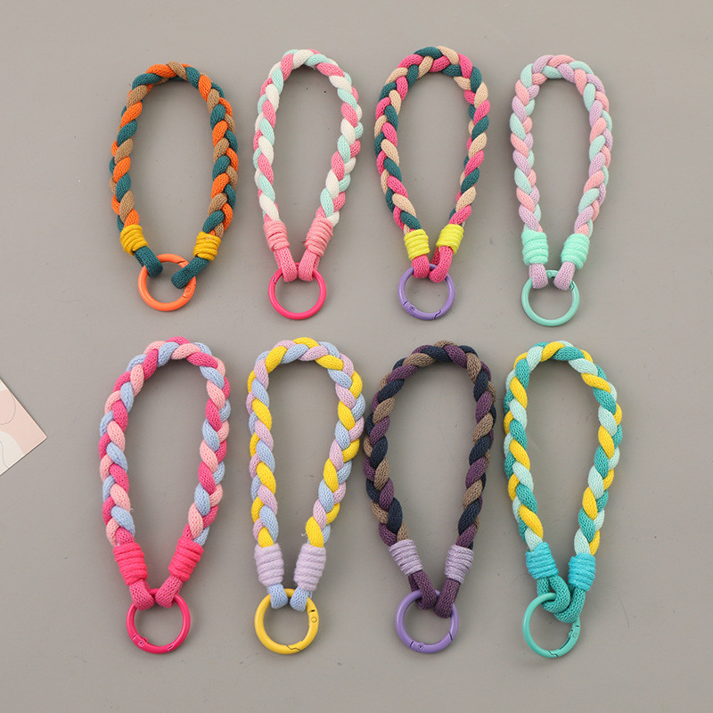 Creative สามสีทอโทรศัพท์ Lanyard Universal จี้สําหรับกระเป๋ากล้องถ้วยน้ําพวงกุญแจ Multi Function Anti Loss Strap