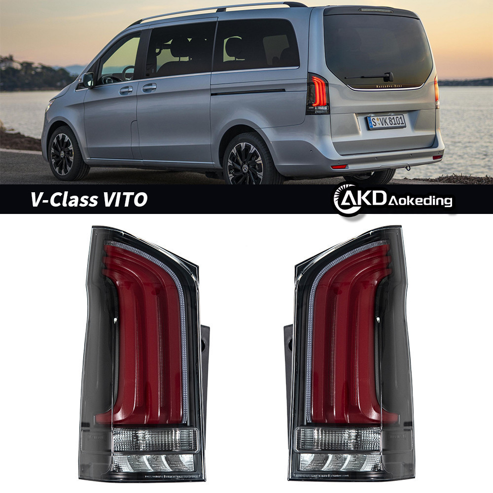 เหมาะสําหรับ 16-23 Mercedes-Benz V-Class ไฟท้ายชุดดัดแปลง VITO V260 การกําหนดค่าพวงมาลัยสูง W447