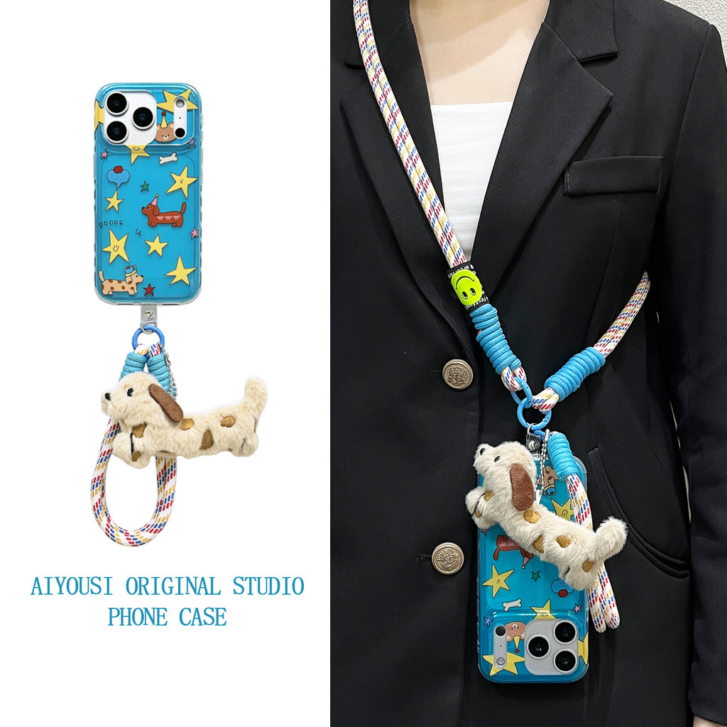 TE03 สําหรับ iphone กันกระแทกเกาหลีน่ารักเคสโทรศัพท์ 18PRO /17PRO/16 ProMax กรณี/15 Promax 16 plus 14 Promax 16pro 12pro 11 ที่ถอดออกได้เชือกเส้นเล็กผู้หญิงการ์ตูน Art ins สายคล้องสําหรับสาว