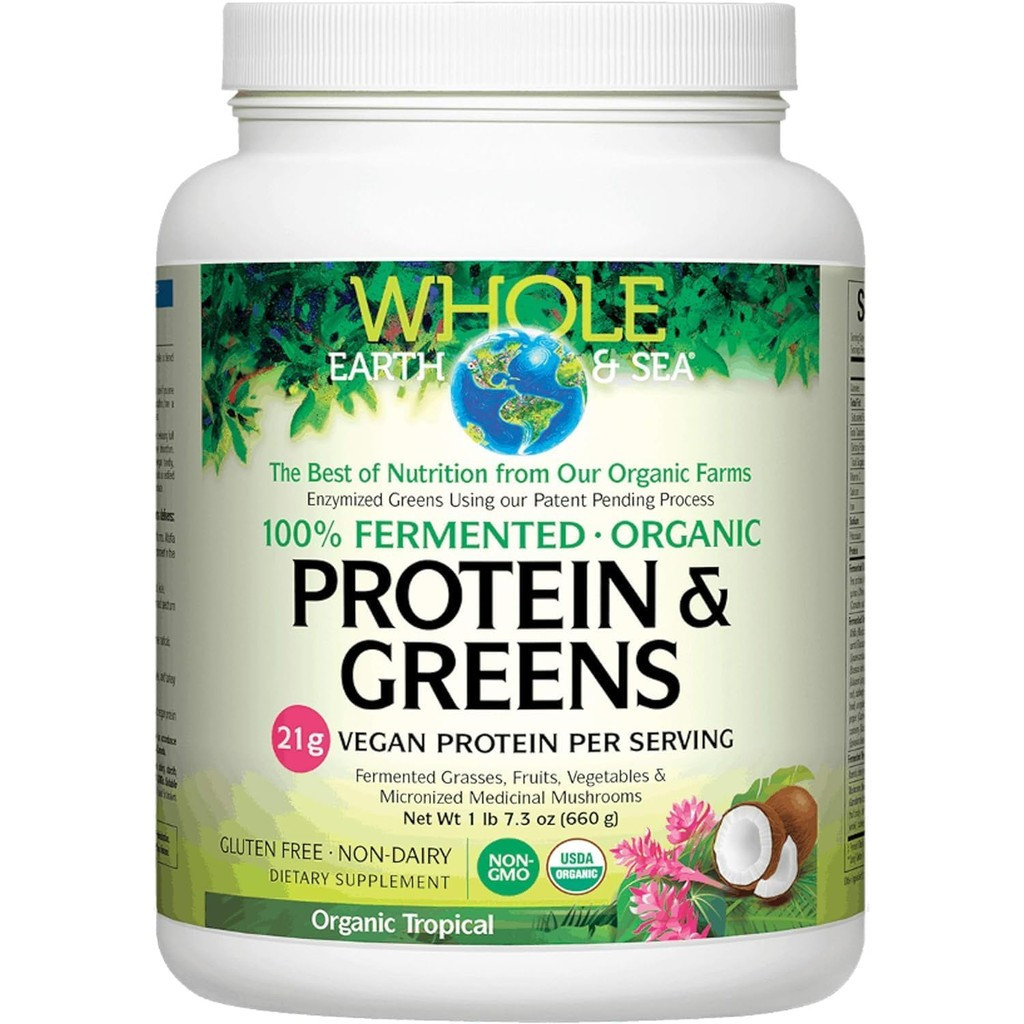 Whole Earth & Sea from Natural Factors, Organic Fermented Protein & Greens, Vegan Whole Food Supplem