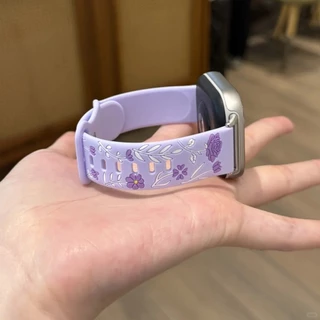 ใหม่ดอกไม้แกะสลักสําหรับ Amazfit Bip 6 5 5 Unity Bip 3 ซิลิโคนกีฬา Smartwatch สําหรับ Amazfit GTS 2 3 4 Mini Amazfit Active 2 สร้อยข้อมือสายนาฬิกา