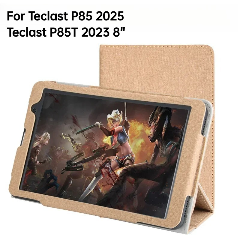 สําหรับ Teclast P85 2025 8 "แท็บเล็ต Tri-พับ Pu หนังสําหรับ Teclast P85T 2023 เกราะป้องกัน