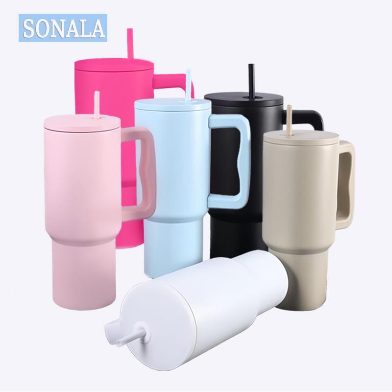 Sonala304 แก้ว Tumbler ถ้วยน้ําพร้อมฟางร้อนและเย็น Thermoflask สแตนเลสขวดน้ําเครื่องดื่มถ้วยทองแดง t