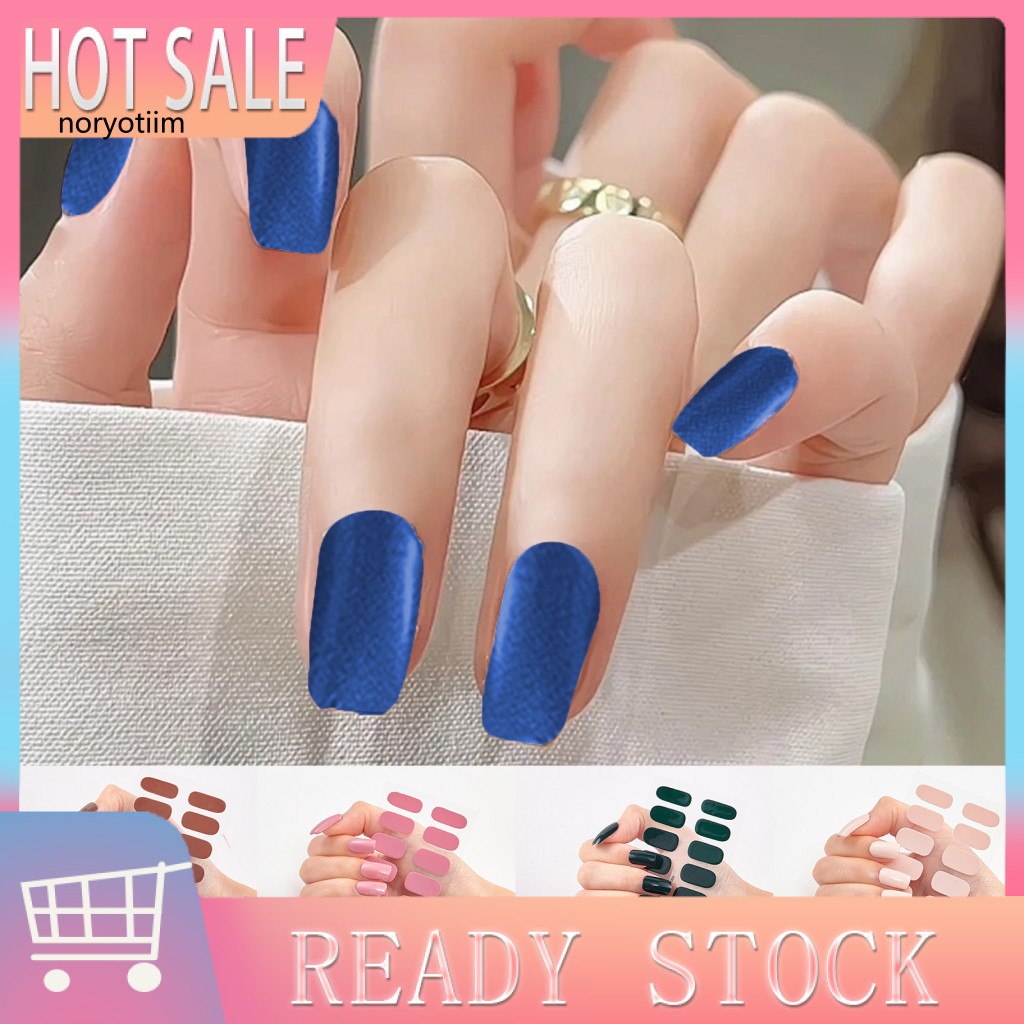NOR ยาทาเล็บแถบ 24 ชิ้นสติกเกอร์ยาทาเล็บสําหรับ Diy Nail Art ง่ายต่อการทาเจลเล็บ Wraps สําหรับผู้หญิ