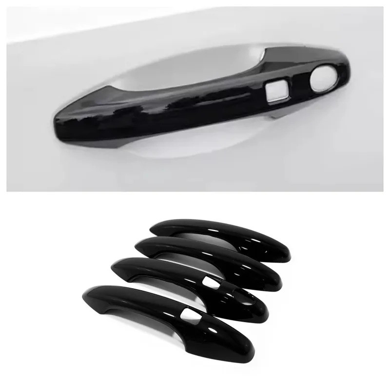 สําหรับ Haval Jolion H6 PHEV 2021 2022 2023 2024 ABS สีดําเงาฝาครอบมือจับประตูชามกรอบ Trims สติกเกอร
