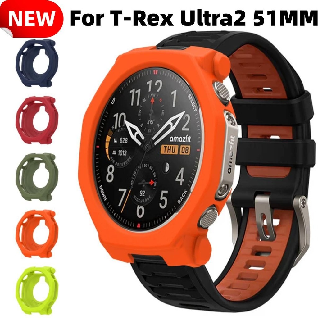 สําหรับ Amazfit T-Rex Ultra2 51 มม.ซิลิคอนนุ่มกันชนสําหรับAmazfit T-Rex Ultra2 Ultra 2 51 มม.