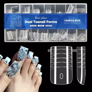 [H&S] 150/160PCS Clear Toe Nail Extensions Full Cover Press-On เคล็ดลับนิ้วเท้าปลอมฤดูร้อน DIY ชุดแต่งเล็บสําหรับผู้หญิงสาว Barefoot Decor {th}