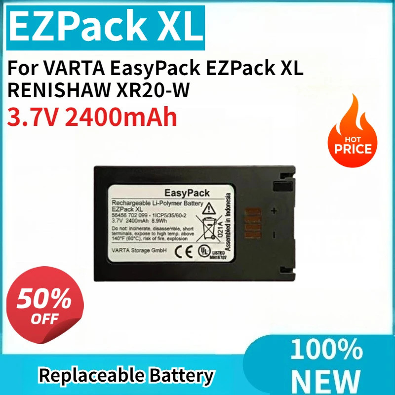 ใหม่เปลี่ยนแบตเตอรี่ 3.7V 2400mAh XR20-W สําหรับ VARTA EasyPack EZPack XL RENISHAW XR20-W