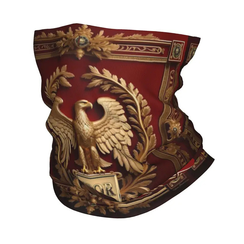 SPQR Roman Empire Eagle Imperial over Bandana คอพิมพ์ผ้าพันคอผ้าพันคอขี่จักรยานผ้าพันคอเดินป่าตกปลาส