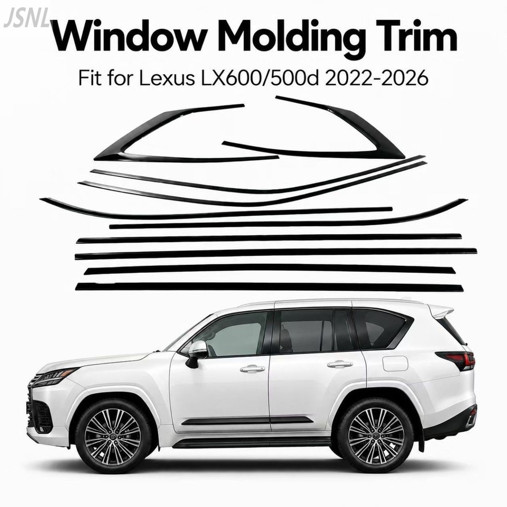 Lexus Lexus Lexus LX600/LX700 ปีกกลางด้านหลังด้านหลังหน้าต่าง Trim Bright Strip ดัดแปลงอุปกรณ์เสริม 