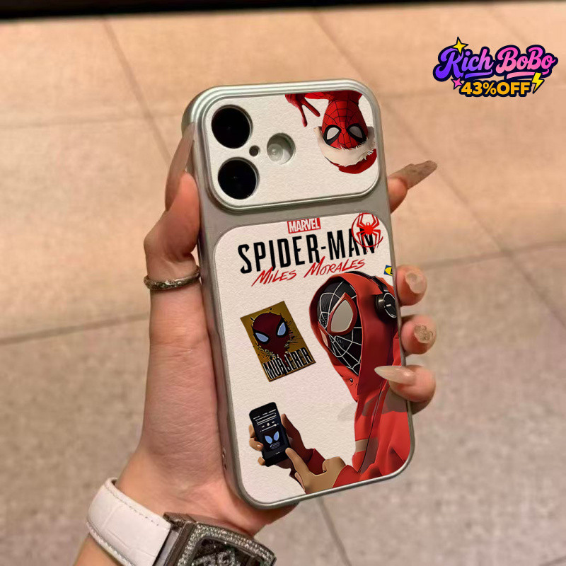 เคส iPhone ลาย Spider-Man Miles Morales กันกระแทก ขอบโอบเครื่อง สำหรับ iPhone17/16/15/14/13/PROMAX BFKNK155