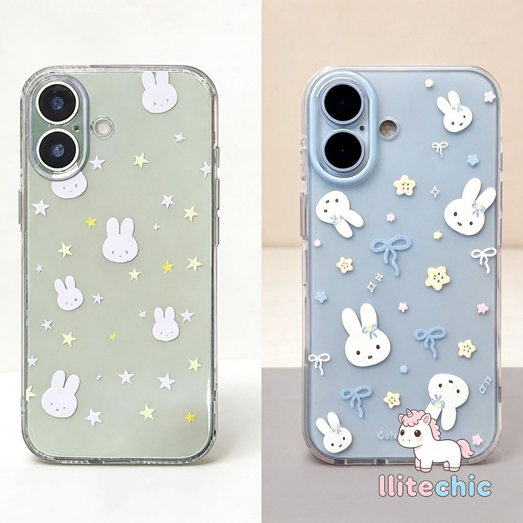 เคสไอโฟน15 สำหรับIPhone 17 11 15 13 Air 12 16 14 Pro Max X XR 14 7 16 15 8 Plus ฮิต เคสใส ลายมิฟฟี้กระต่าย น่ารัก2026