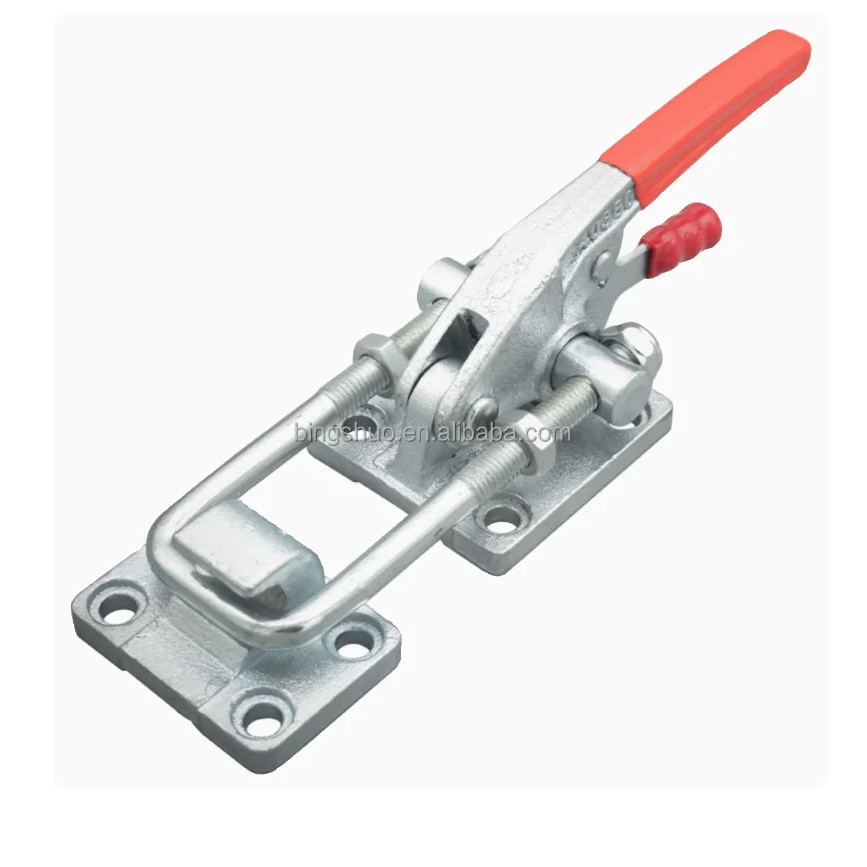 Hot GH-40380-ST Heavy Duty โลหะ U-Hook Latch Toggle Clamp ปรับนิ้วคํา 385-R Toggle Lock Plus สําหรับ