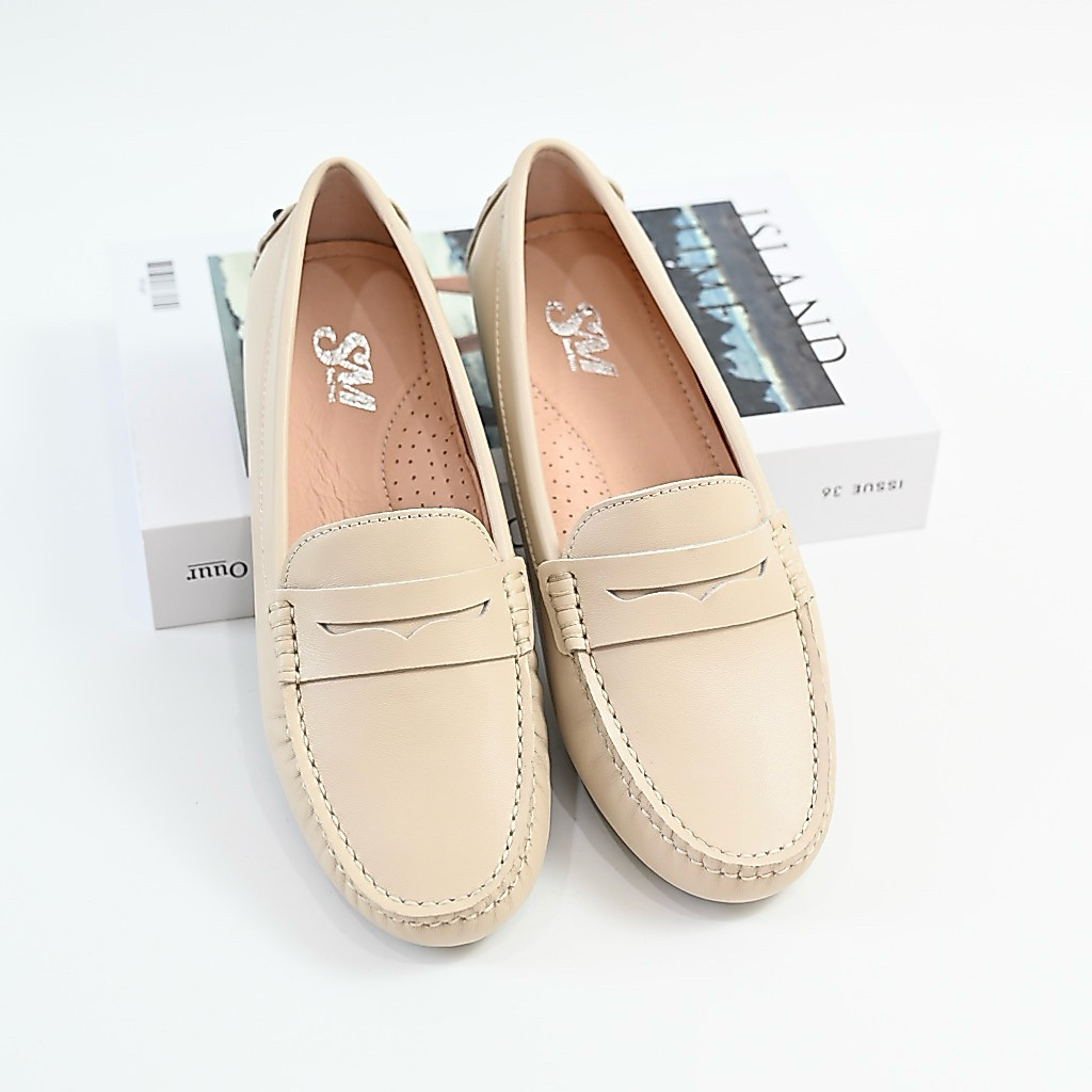 Soulmate Shoes รองเท้าหนังแท้ Classic Mate in Creamy Brown
