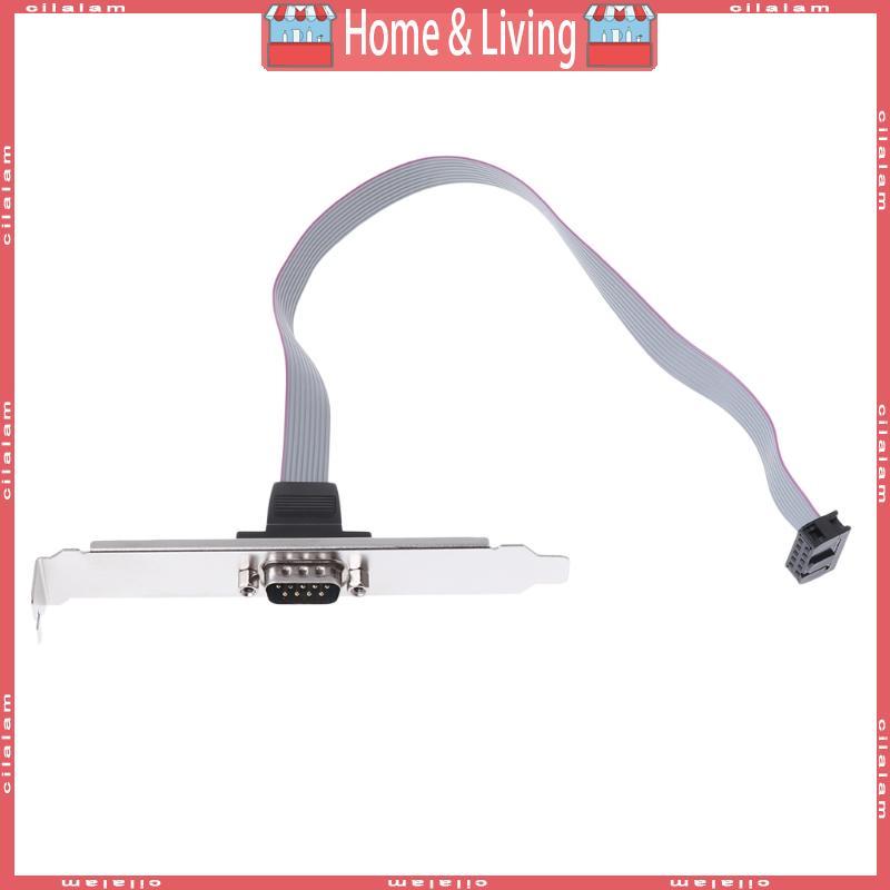 CI เมนบอร์ด COM พอร์ต Serial 9Pin DB9 RS232 สายริบบิ้นเชื่อมต่อวงเล็บคอมพิวเตอร์ 9P Baffle Line 11in