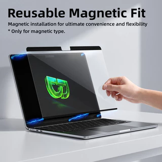 ฟิล์มกันรอย MacBook GOOJODOQ แม่เหล็กติดตั้ง ติดสนิทไร้ฟอง PET ความใสสูง ป้องกันหน้าจอ