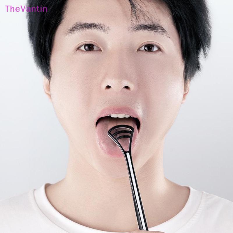 TheVantin ใช้คู่ลิ้น Scraper Cleaners Reusable Oral Health แปรงทําความสะอาดสุขอนามัย Care แปรงสีฟันปาก Fresh Breath Scraping Good goods