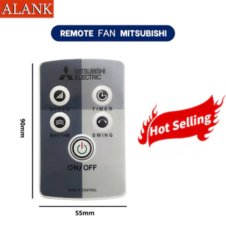 ALANK รีโมทพัดลม Mitsubishi ของแท้ - รีโมทพัดลมติดผนัง พร้อมแบตเตอรี่ CR2025