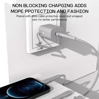 ตัวถนอมสายชาร์จ USB ซิลิโคนนิ่ม ตัวป้องกันสายชาร์จ ชาร์จเร็ว PD 18W 20W สําหรับ Android กันสายหัก ฝาครอบป้องกันสายชาร์จ