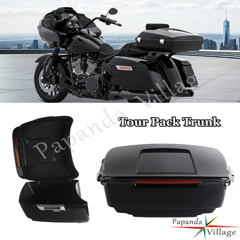 PANew Motorcycle Tour Trunk Pack ABS  Rear Luggage Trunks For Harley Road Glide FLTRX Special FLTRXS