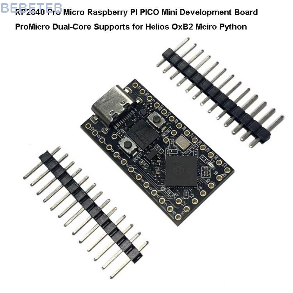 BEBETEB RP2040 Micro Raspberry, USB 5V พลาสติก/โลหะ PI PICO Mini Development Board, 33 มม.* 18 มม. ส