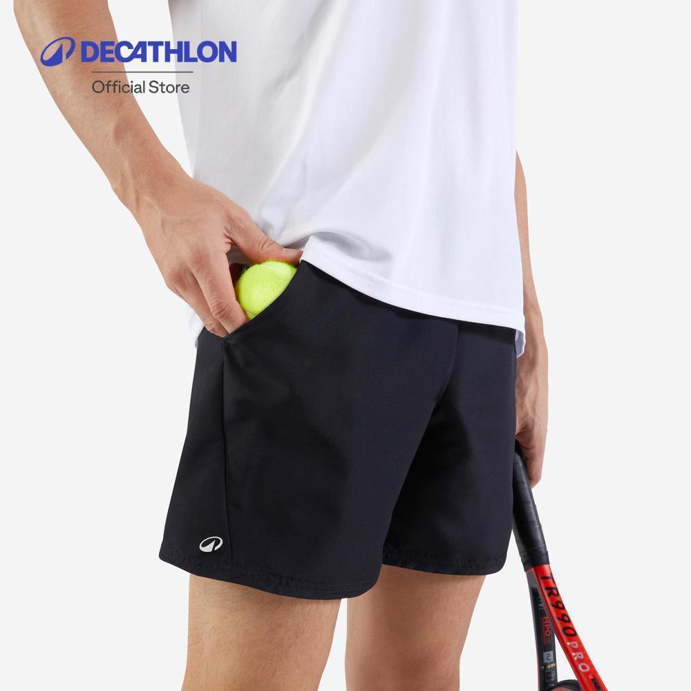 Decathlon Men'S Tennis Shorts Essential กางเกงเทนนิสขาสั้นรุ่น Dry Tsh 100 - Black