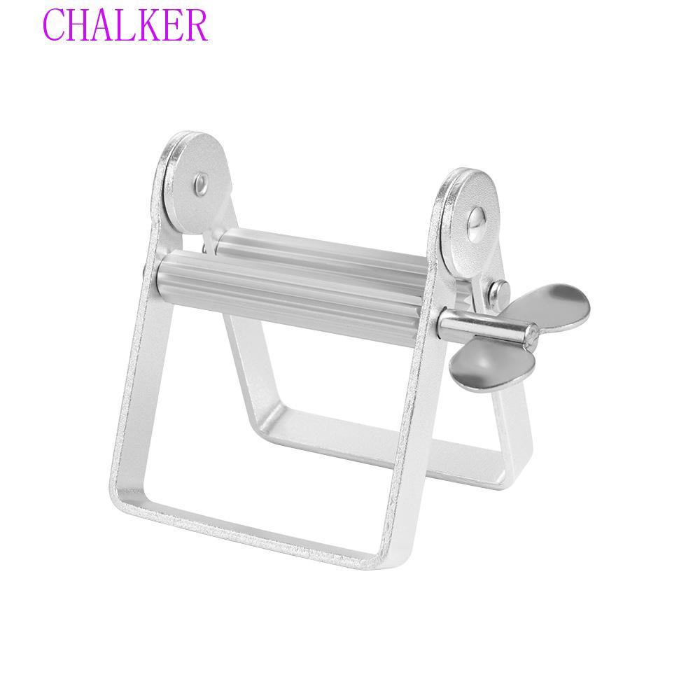 บีบยาสีฟัน CHALKER, เครื่องกระชับเครื่องมือบีบหลอด Wringer, Mini Silver อลูมิเนียม Rolling เครื่องสําอางสี Extruder ในครัวเรือน