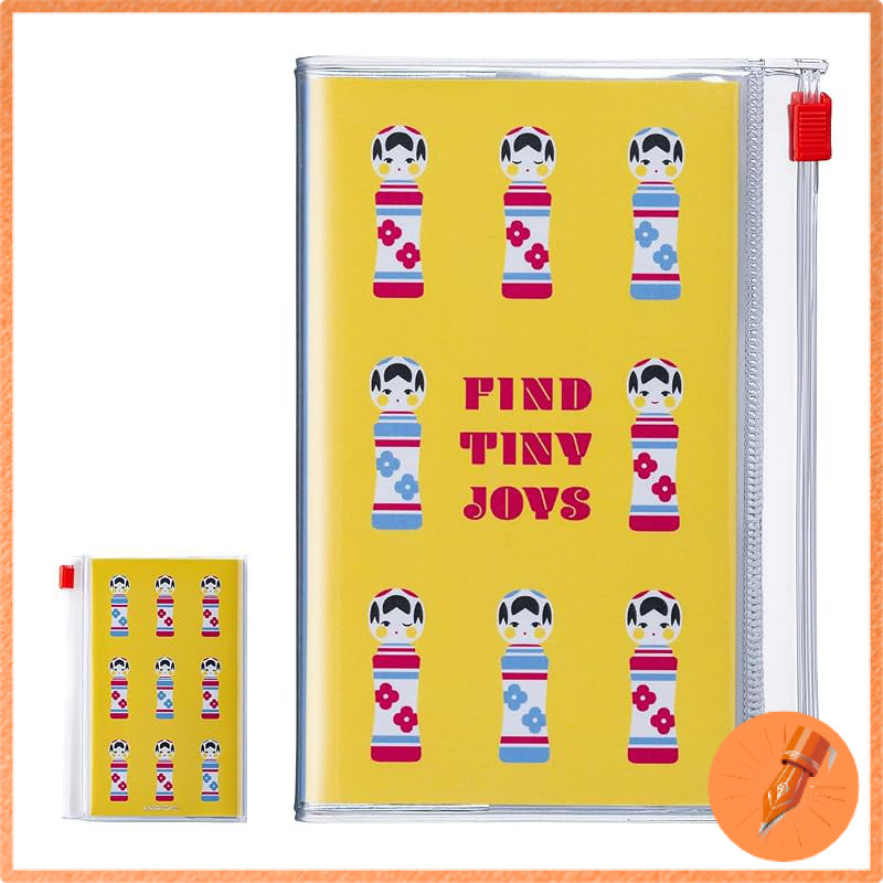 Limited Edition EDiT B7 Grid Notebook with PVC Cover featuring Japanese Icons Design