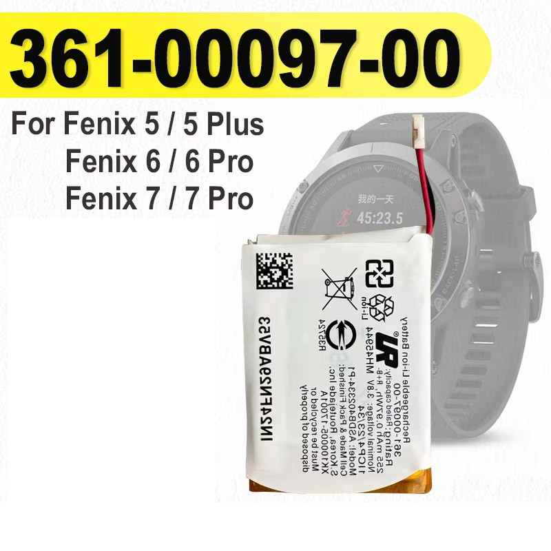 เหมาะสําหรับ Garmin 361-00097-00 แบตเตอรี่ Fenix 5 5s 5splus Fenix 5 แบตเตอรี่นาฬิกา