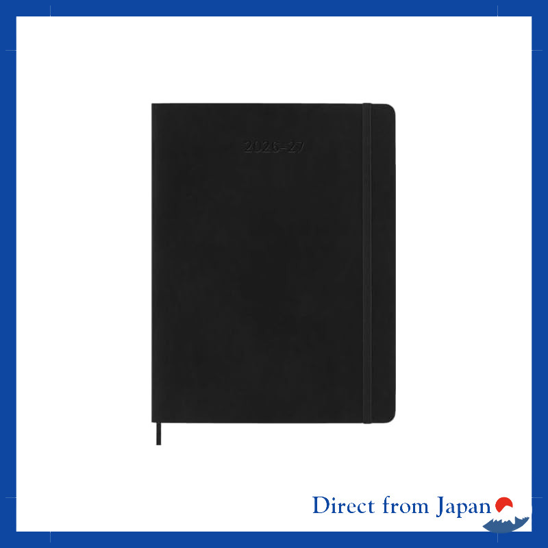 Moleskine 2026 Weekly Diary Starts in July, 18 Months, XL Size (19cm x 25cm), Soft Cover, Black