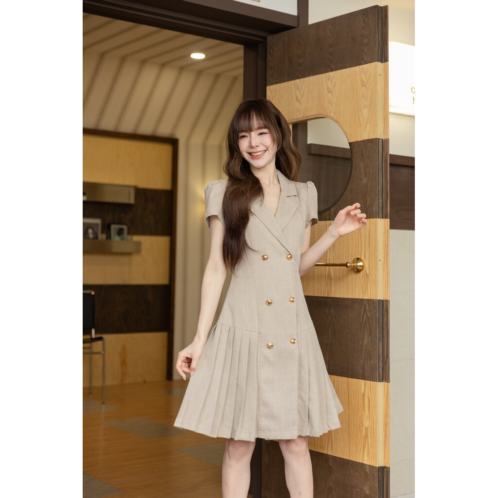Signature Blazer Dress : น้ำตาล Mocha [Made by Pastel Time]