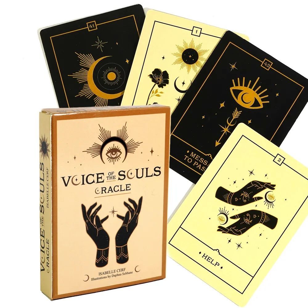 10.3 * 6 ซม. Voice of the Souls Oracle Card การ์ดเกมกระดานภาษาอังกฤษเกม Voice of the Souls Oracle