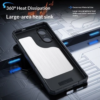 เคสโทรศัพท์ระบายความร้อนแบบกราฟีนสําหรับ XIAOMI Poco F8 X8 F7 X7 F6 F5 X6 Pro/กรอบหนาพิเศษกันกระแทกฝาครอบป้องกันแม่เหล็ก E-sports กรณี