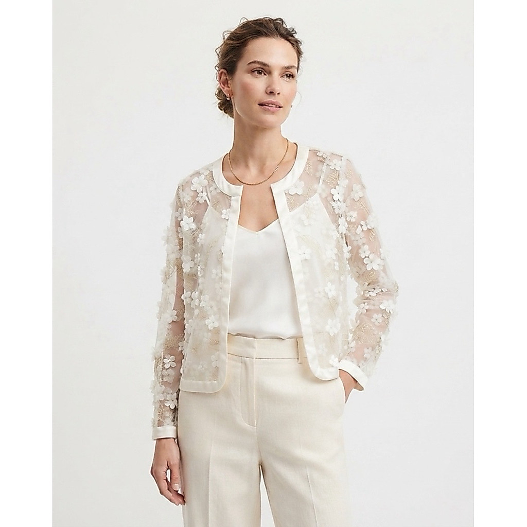 CATO เสื้อคลุมลูกไม้ปัก 3D แขนยาว EMBROIDERED LACE CARDIGAN (A3204)